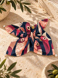 Navy Rust Abstract Bow Scrunchie - hero view