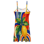Amalfi lemon midi dress back