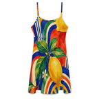 Amalfi lemon midi dress front