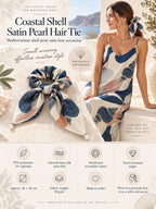 Seashell Bow Scrunchie - detail view