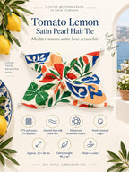 Tomato Lemon Bow Scrunchie - hero view